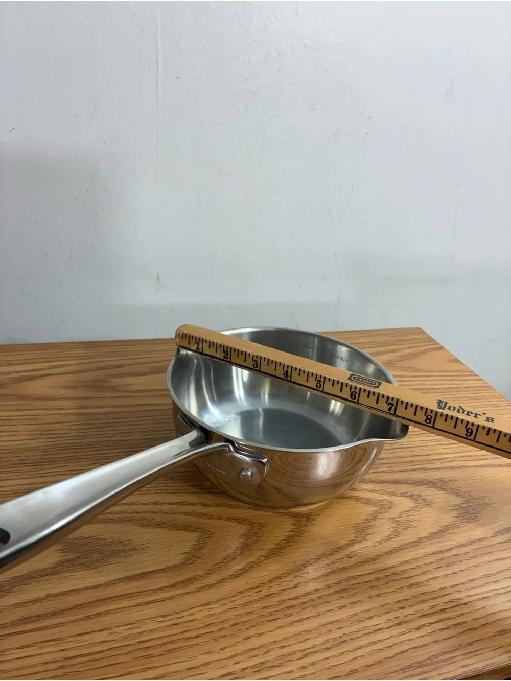 Emeril Lagasse 1 Qt Stainless Steel Saucepan with double Spout Copper core Base